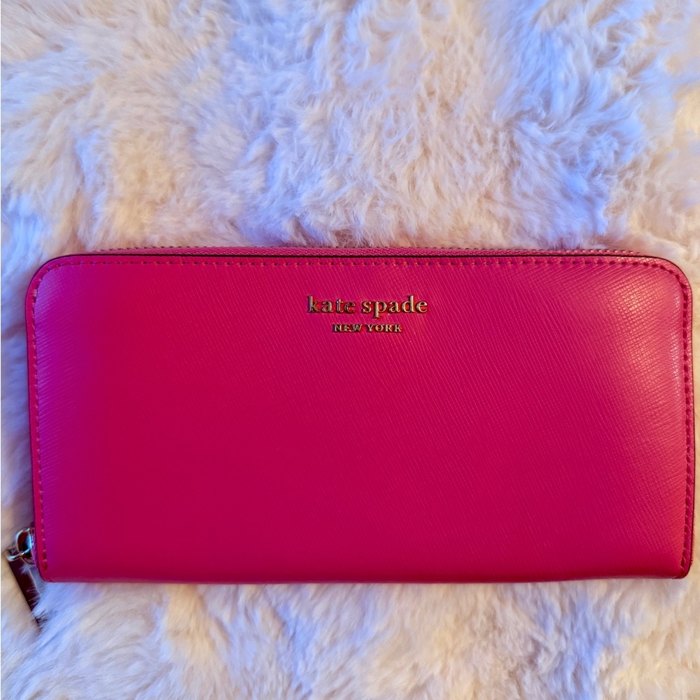 Kate Spade New York Spencer Zip Around Continental Wallet – Pink – NWT